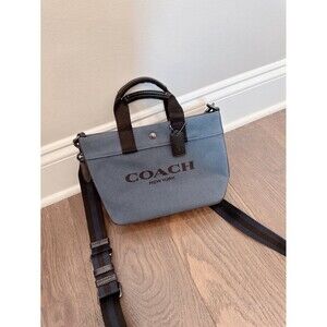 NWT Coach CU299 MEN'S Tote 20 In Colorblock QB Denim Midnight Navy